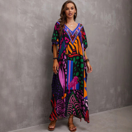 Hawaiian-style Beach Cover-up Skirt Bikini Swimsuit