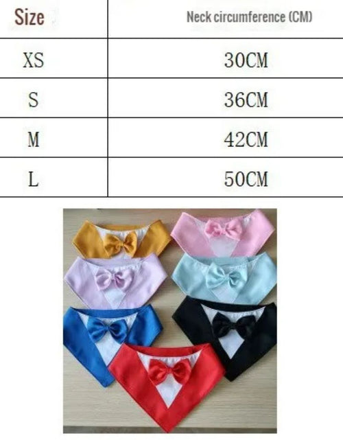 Load image into Gallery viewer, Pet Triangle Bib Bow Saliva Towel Pet Collar Dog Clothing Cat Puppy Scarf Bib Dogs Pets Accessories Dog Collar Harness
