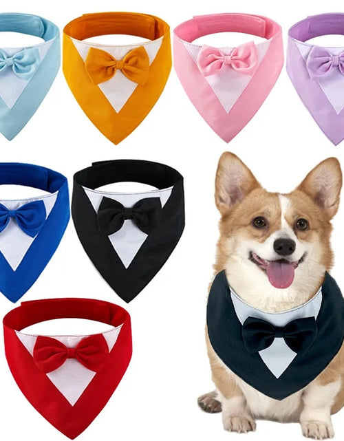 Load image into Gallery viewer, Pet Triangle Bib Bow Saliva Towel Pet Collar Dog Clothing Cat Puppy Scarf Bib Dogs Pets Accessories Dog Collar Harness
